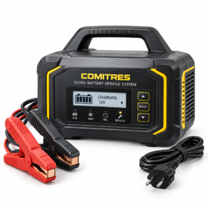 Comitres Select 12/24V Battery Service System met accuklemmen en EU-aansluitkabel